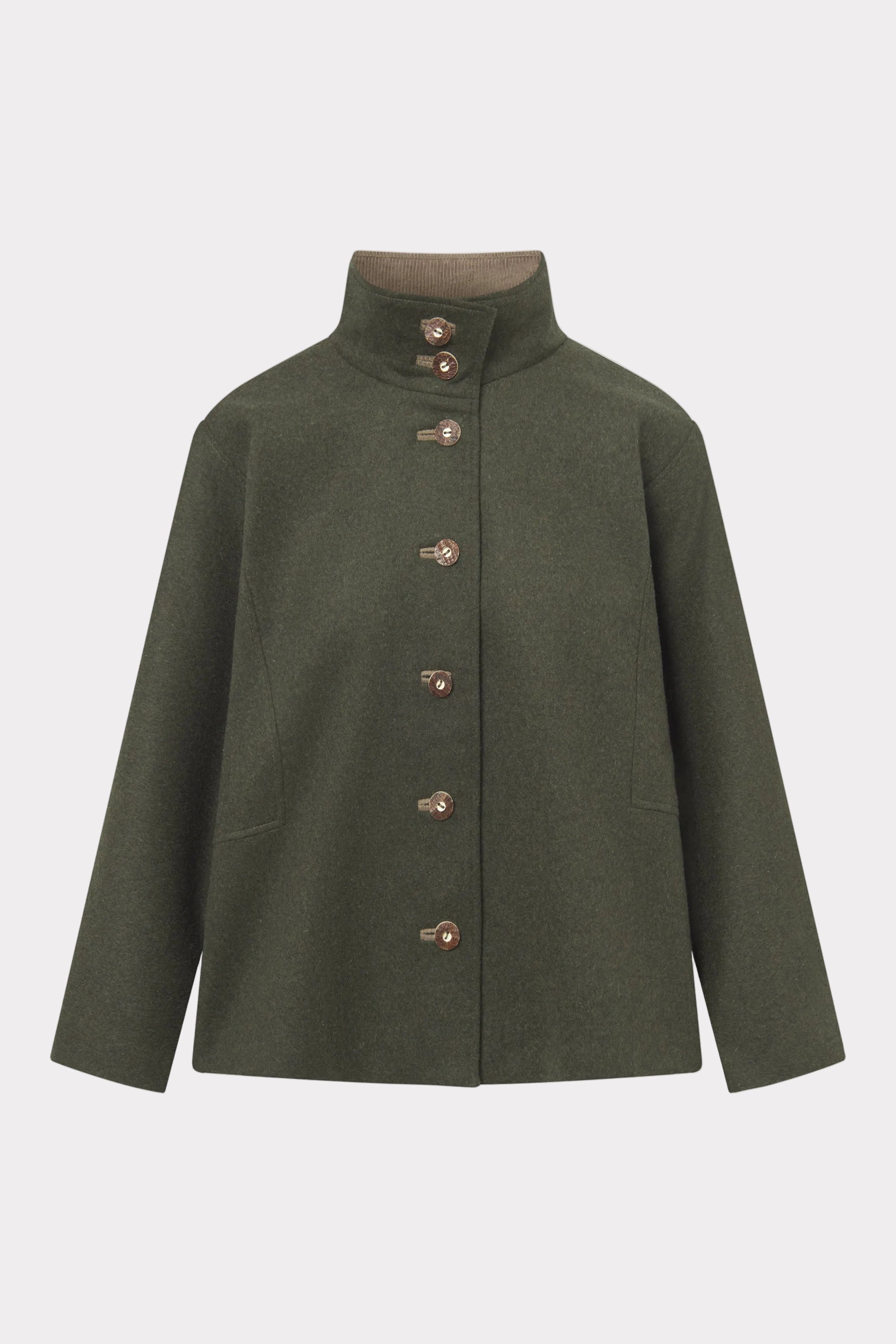 Damen Cape Christina-Jacken & Mäntel-Felicitas-OUTLET-XS/S-moos/wüstensand-ARCHIVIST-ARCHIVE-SALE