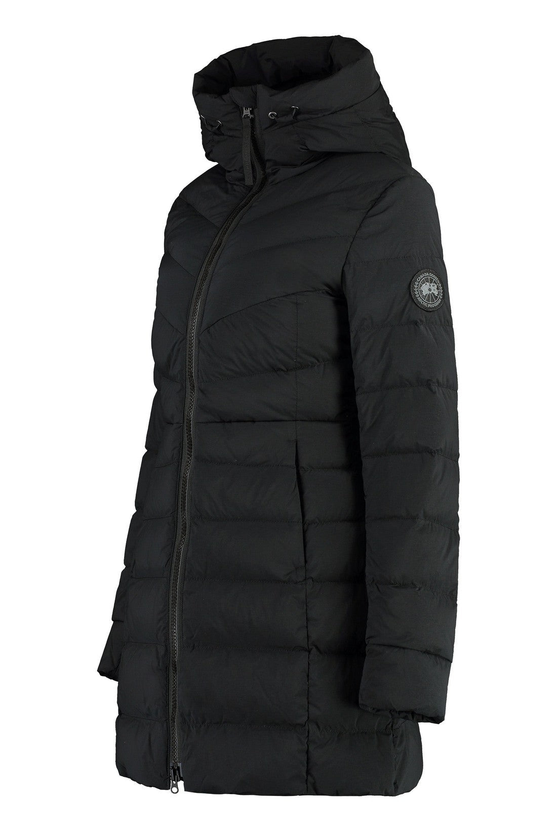 Canada Goose Black-OUTLET-SALE-Clair hooded nylon down jacket-ARCHIVIST