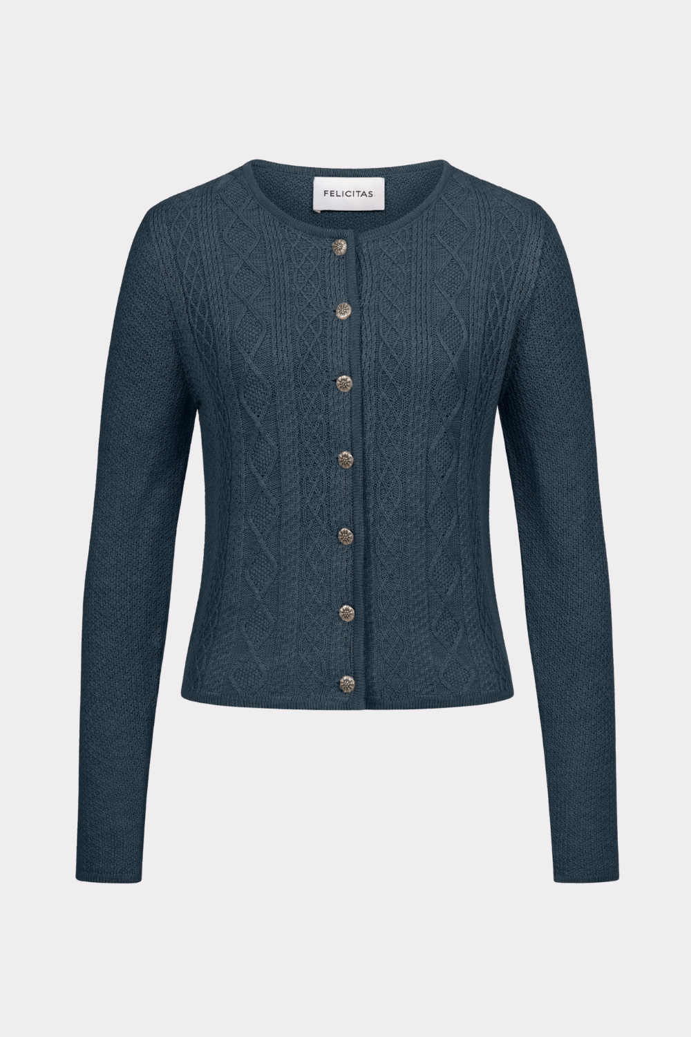 Damen Strickcardigan Clarissa Baumwolle-Strick & Pullover-Felicitas-OUTLET-XS-marine-ARCHIVIST-ARCHIVE-SALE