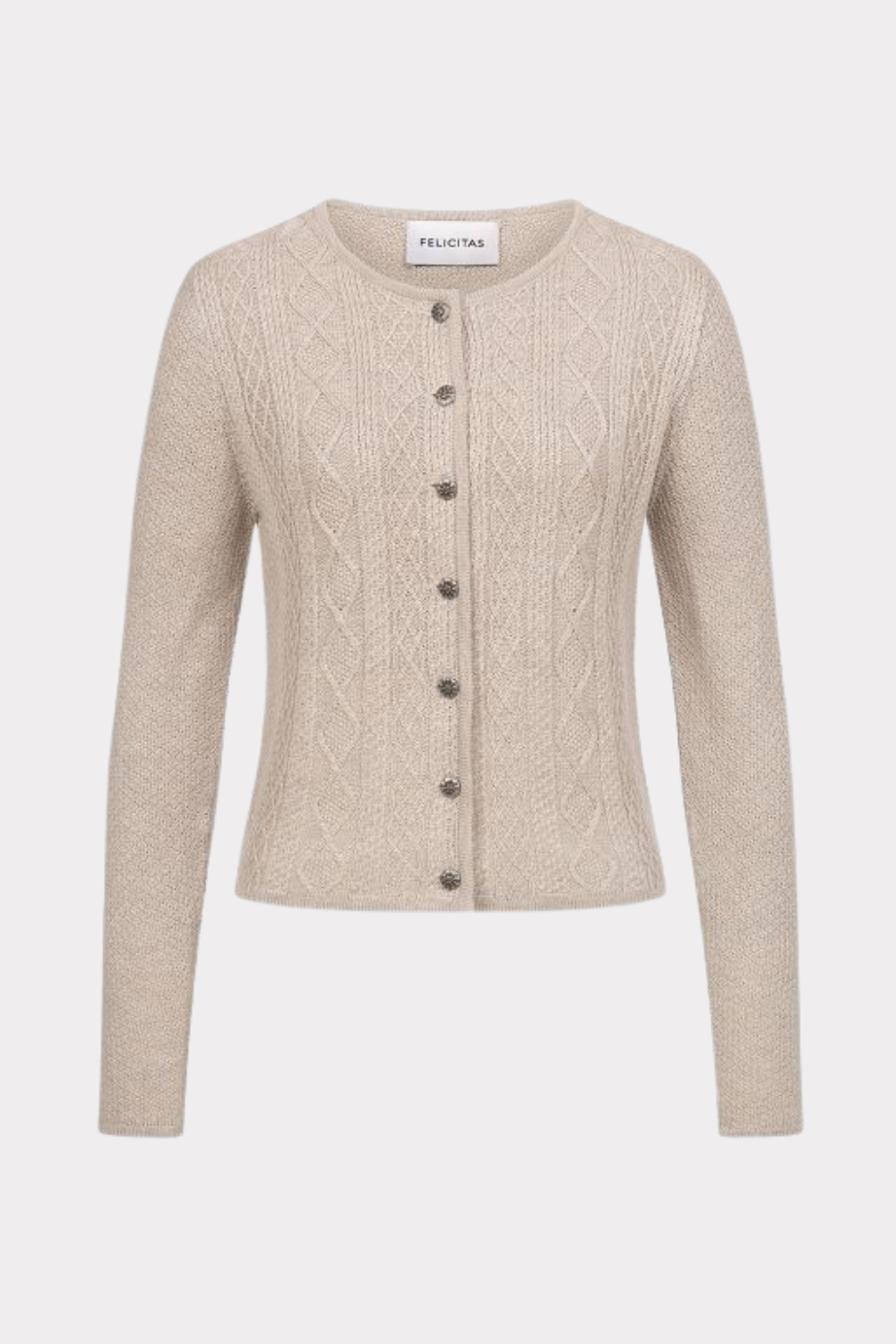 Damen Strickcardigan Clarissa Baumwolle-Strick & Pullover-Felicitas-OUTLET-XS-sand-ARCHIVIST-ARCHIVE-SALE