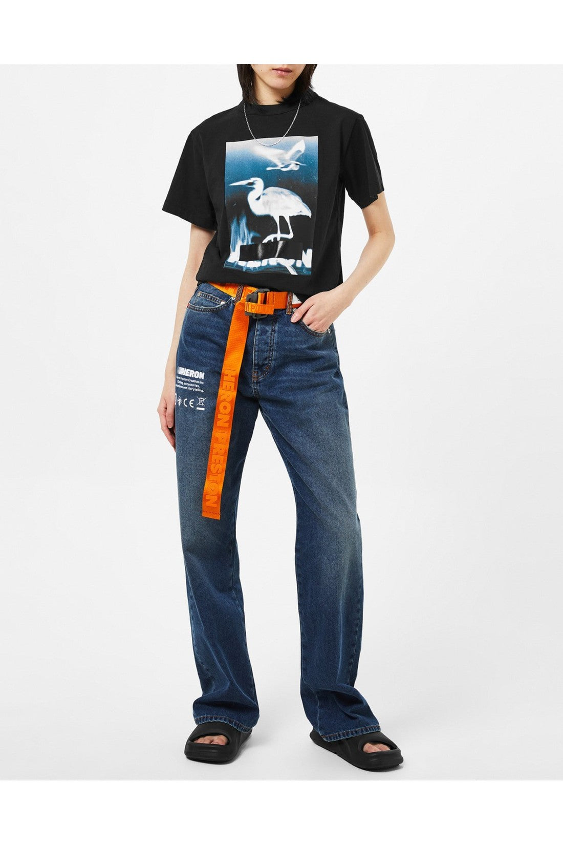 Heron Preston-OUTLET-SALE-Classic Buckle Logo Tape Belt-ARCHIVIST