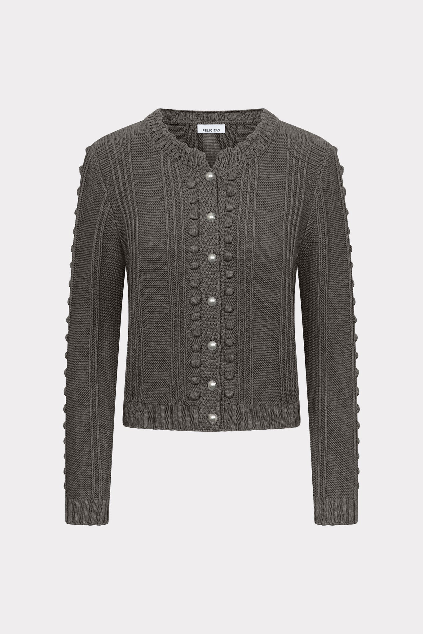 Damen Strickcardigan Claudine-Strick & Pullover-Felicitas-OUTLET-XS-stein-ARCHIVIST-ARCHIVE-SALE