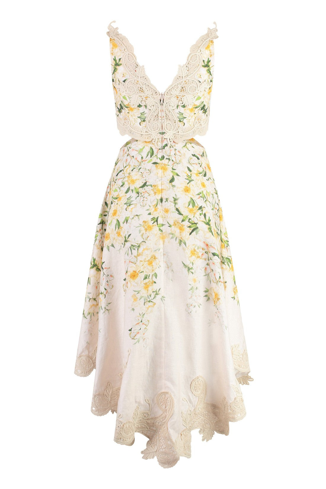 Zimmermann-OUTLET-SALE-Coaster Battenburg linen dress-ARCHIVIST