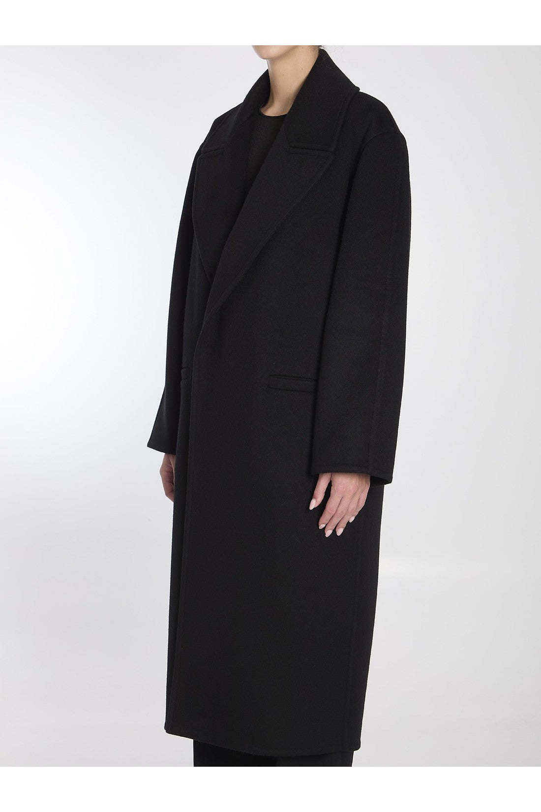 SAINT LAURENT-OUTLET-SALE-Coat in cashmere and wool-ARCHIVIST