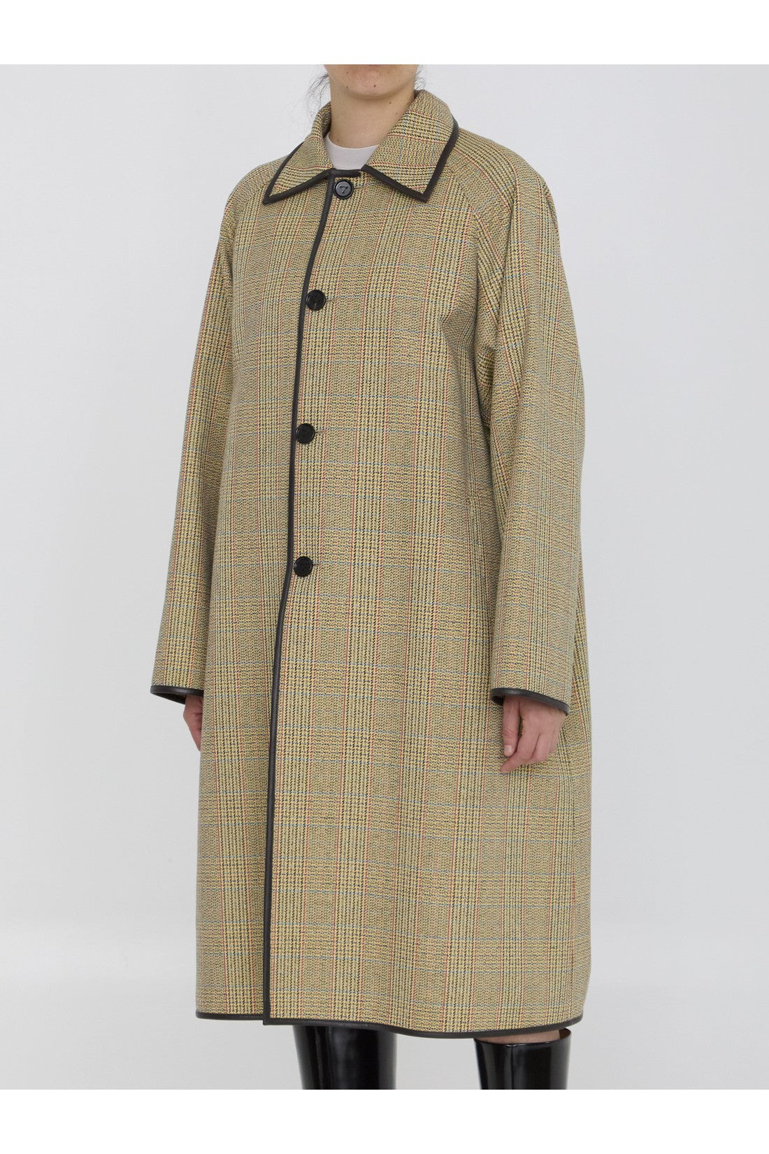 BOTTEGA VENETA-OUTLET-SALE-Coat with distorted Prince of Wales motif-ARCHIVIST