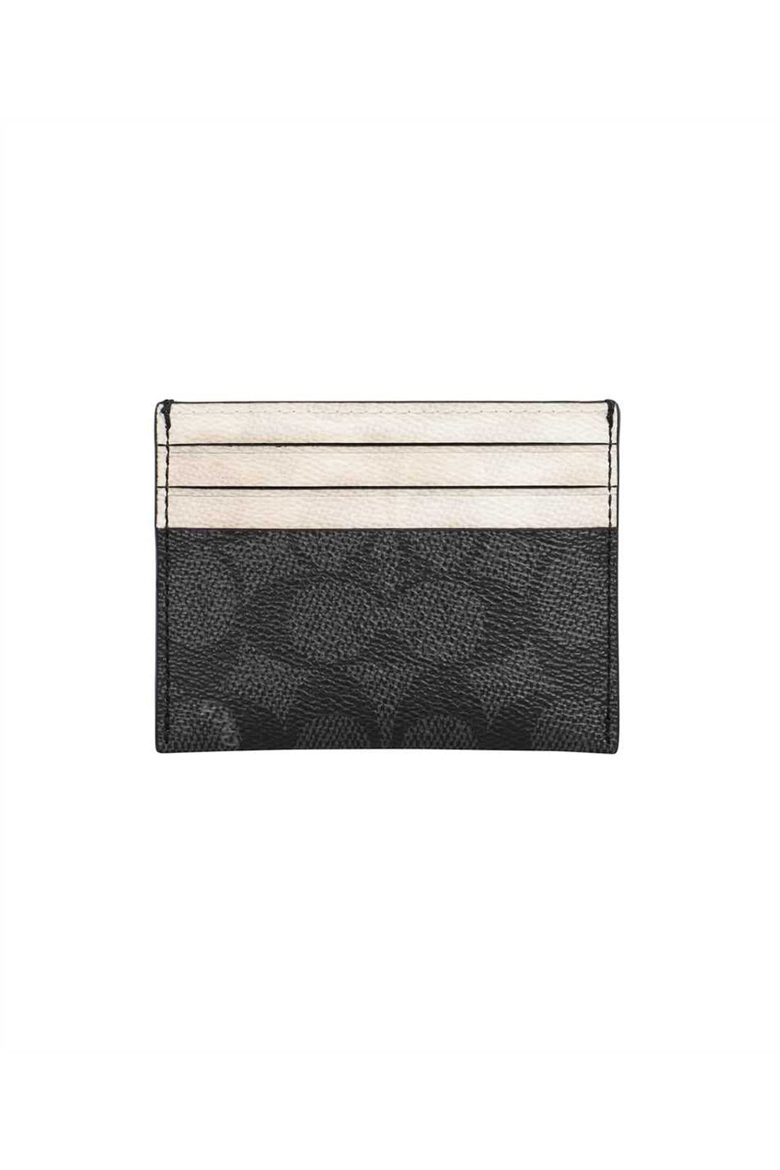 Coach-OUTLET-SALE-Coated canvas card holder-ARCHIVIST