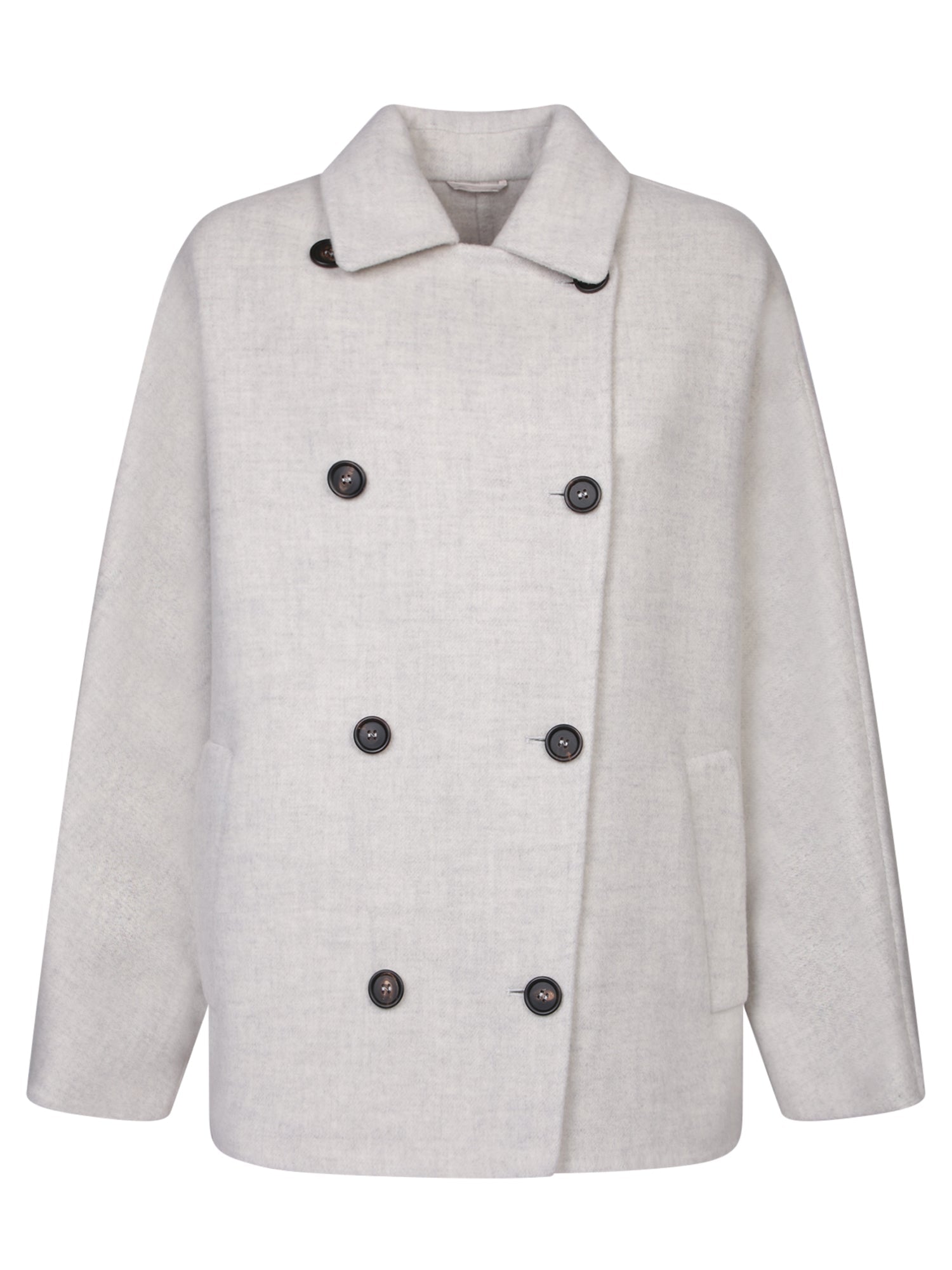 BRUNELLO CUCINELLI-OUTLET-SALE-Coats GRAU-ARCHIVIST