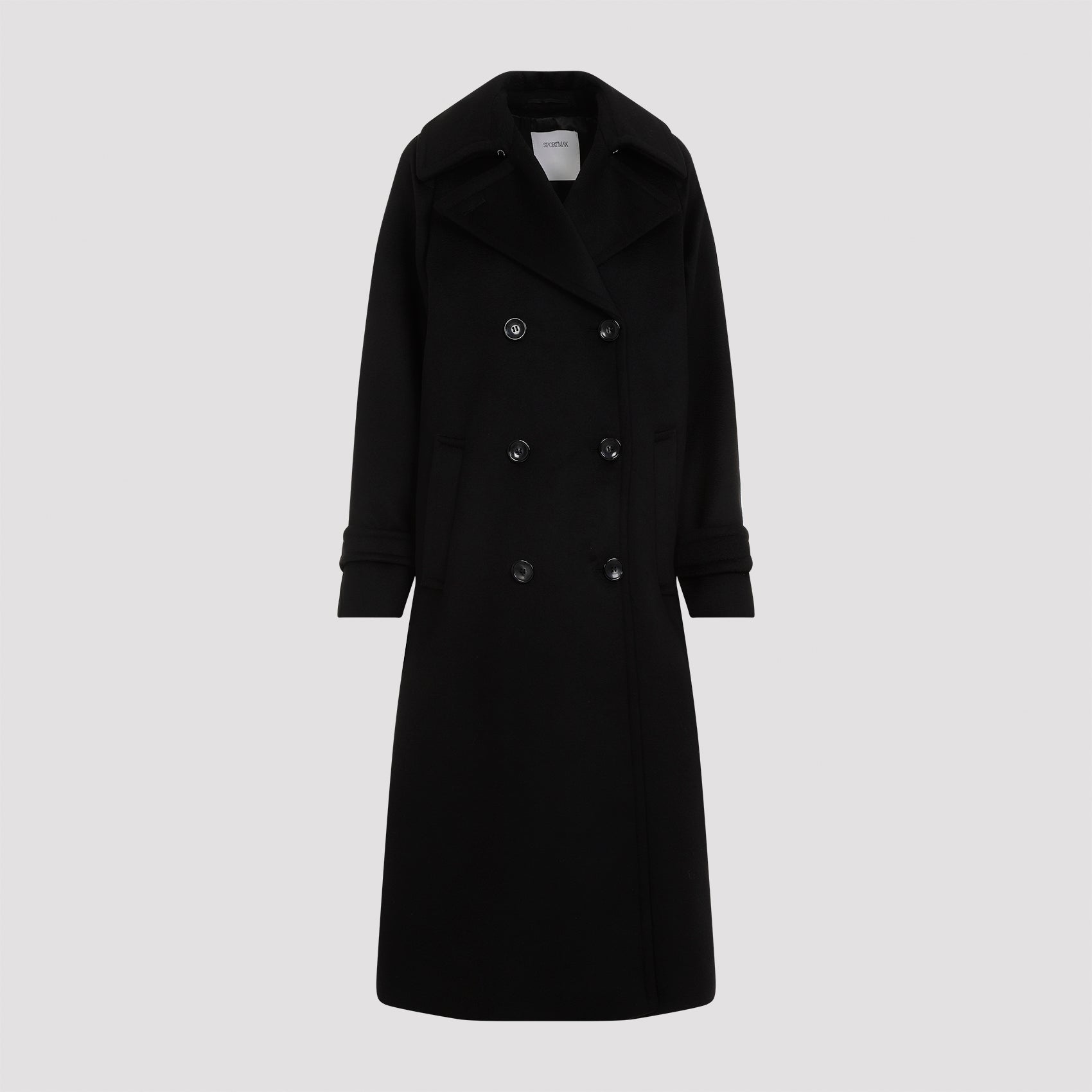 SPORTMAX-OUTLET-SALE-Coats SCHWARZ-ARCHIVIST