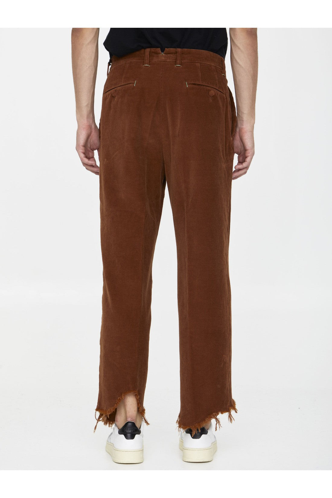 Incotex Red X Facetasm-OUTLET-SALE-Cognac velvet trousers-ARCHIVIST