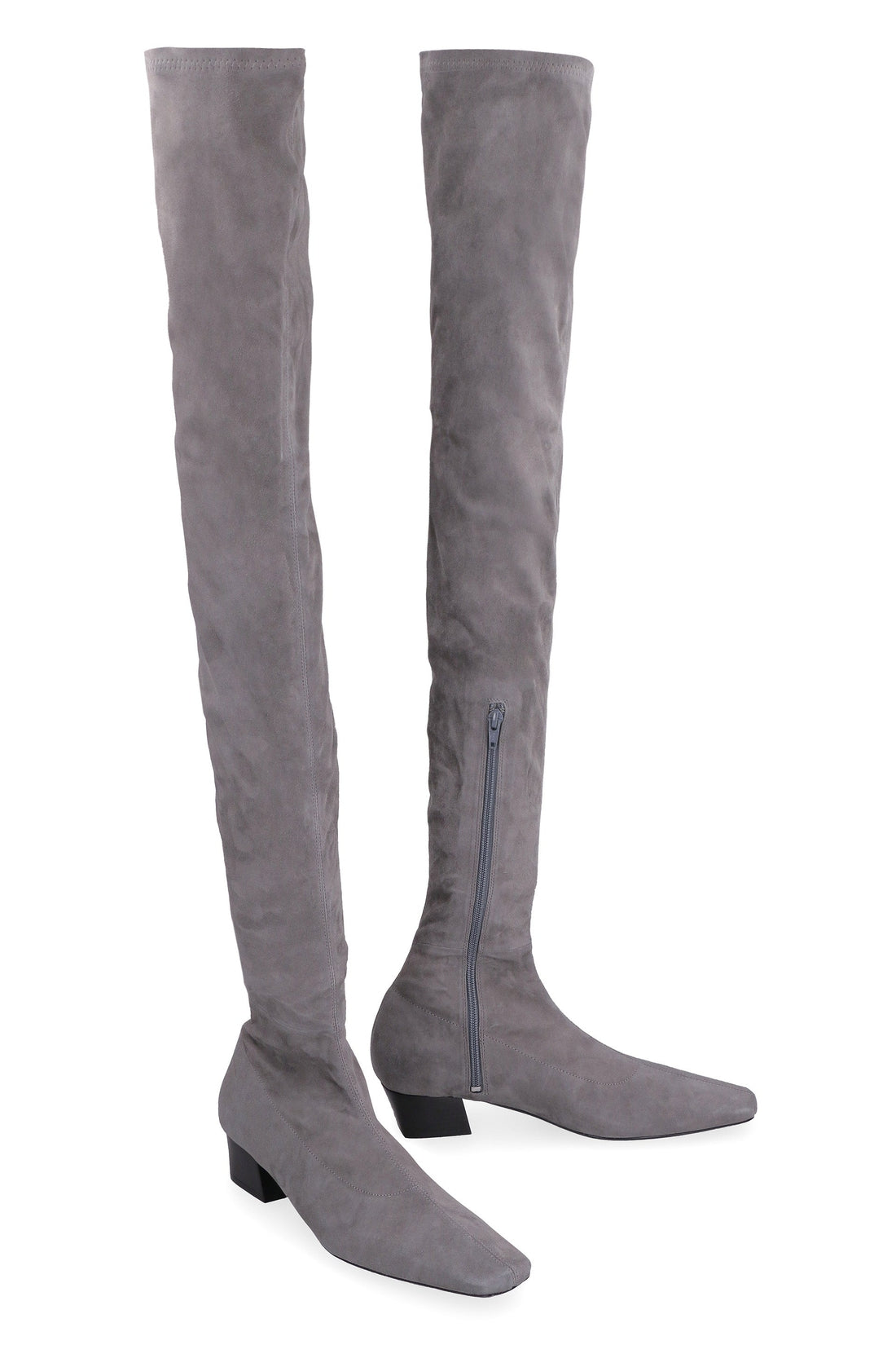 BY FAR-OUTLET-SALE-Colette stretch suede over the knee boots-ARCHIVIST