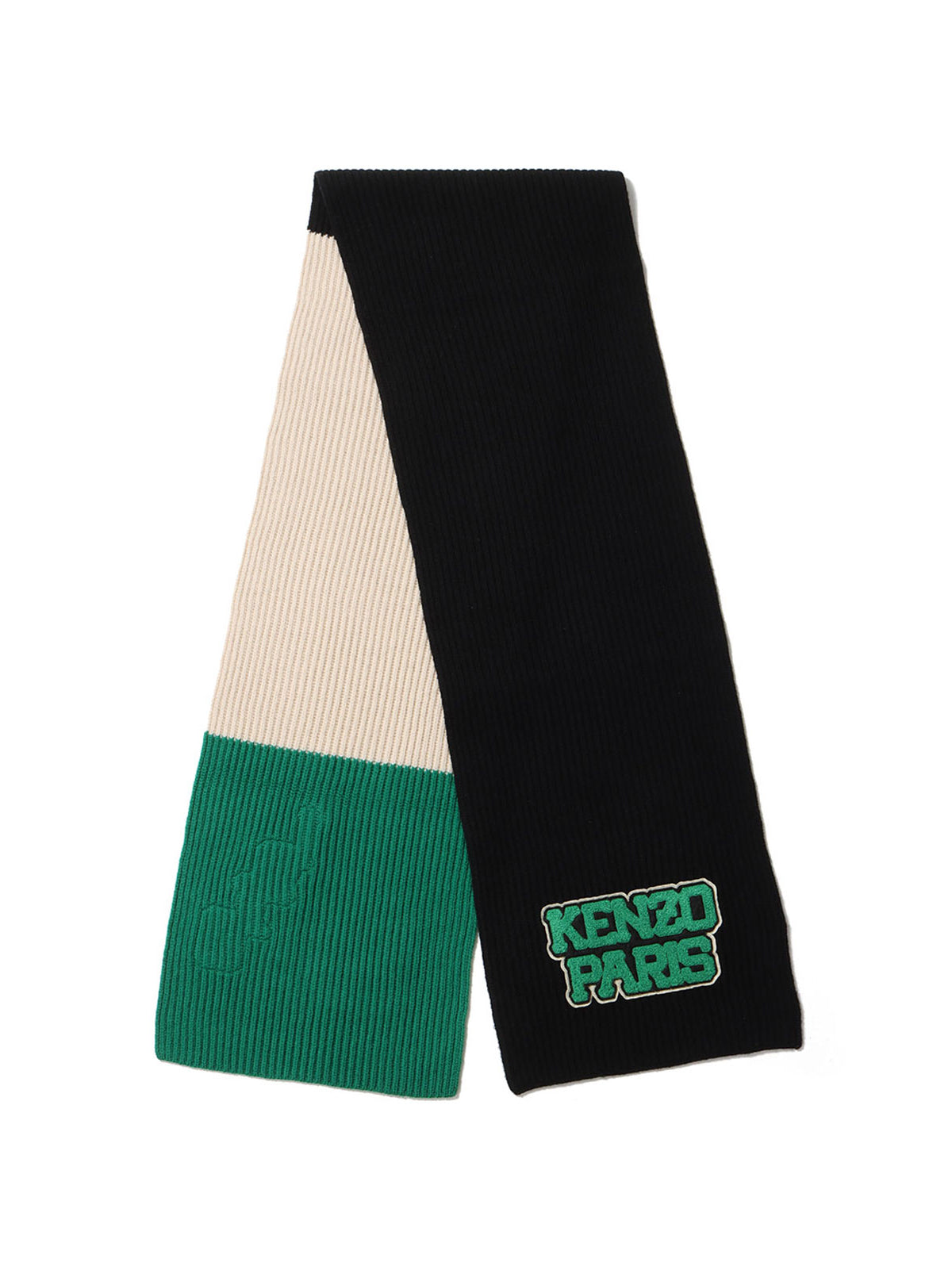 Kenzo-OUTLET-SALE-College Logo Patch Wool Scarf-ARCHIVIST