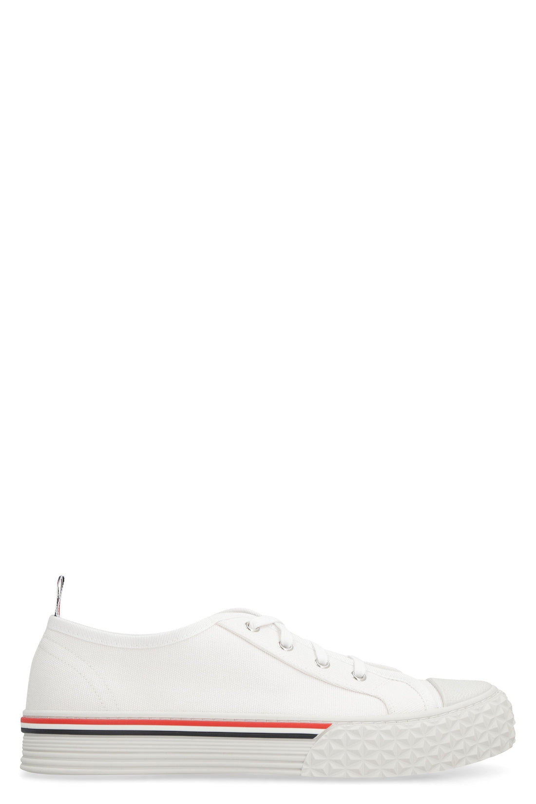 Thom Browne-OUTLET-SALE-Collegiate canvas low-top sneakers-ARCHIVIST
