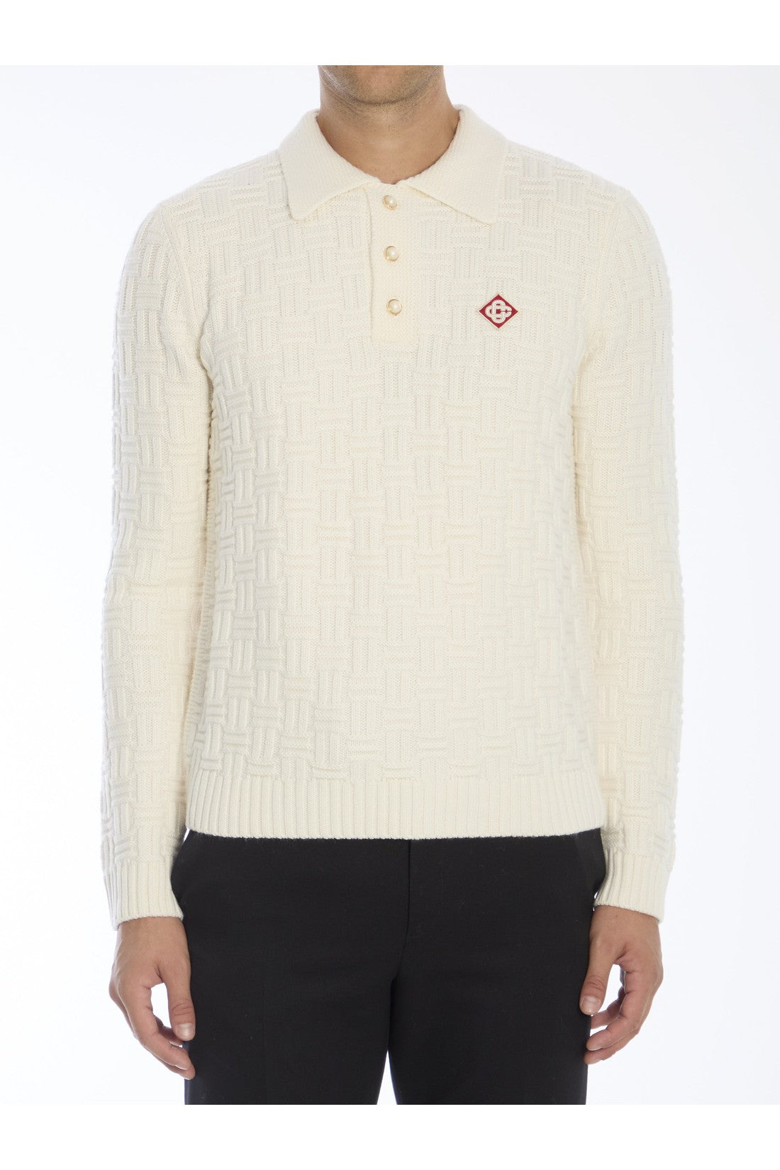 CASABLANCA-OUTLET-SALE-Column Stitch polo-ARCHIVIST