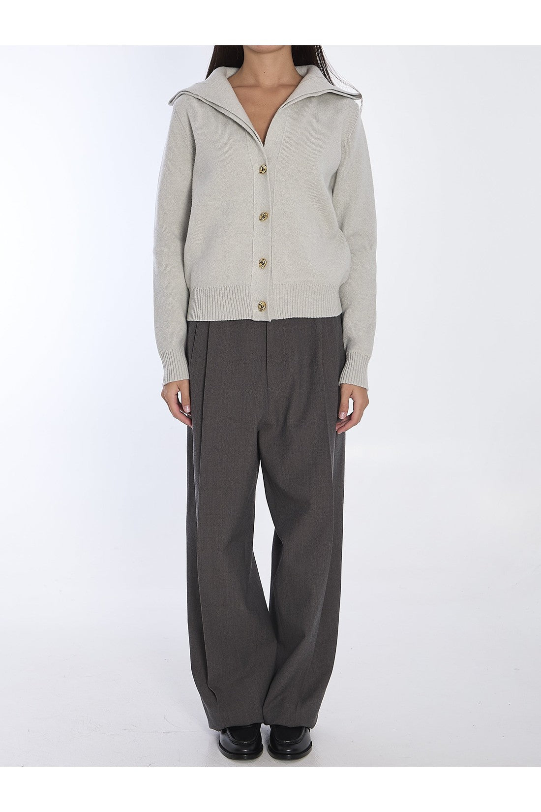 BOTTEGA VENETA-OUTLET-SALE-Compact wool cardigan-ARCHIVIST