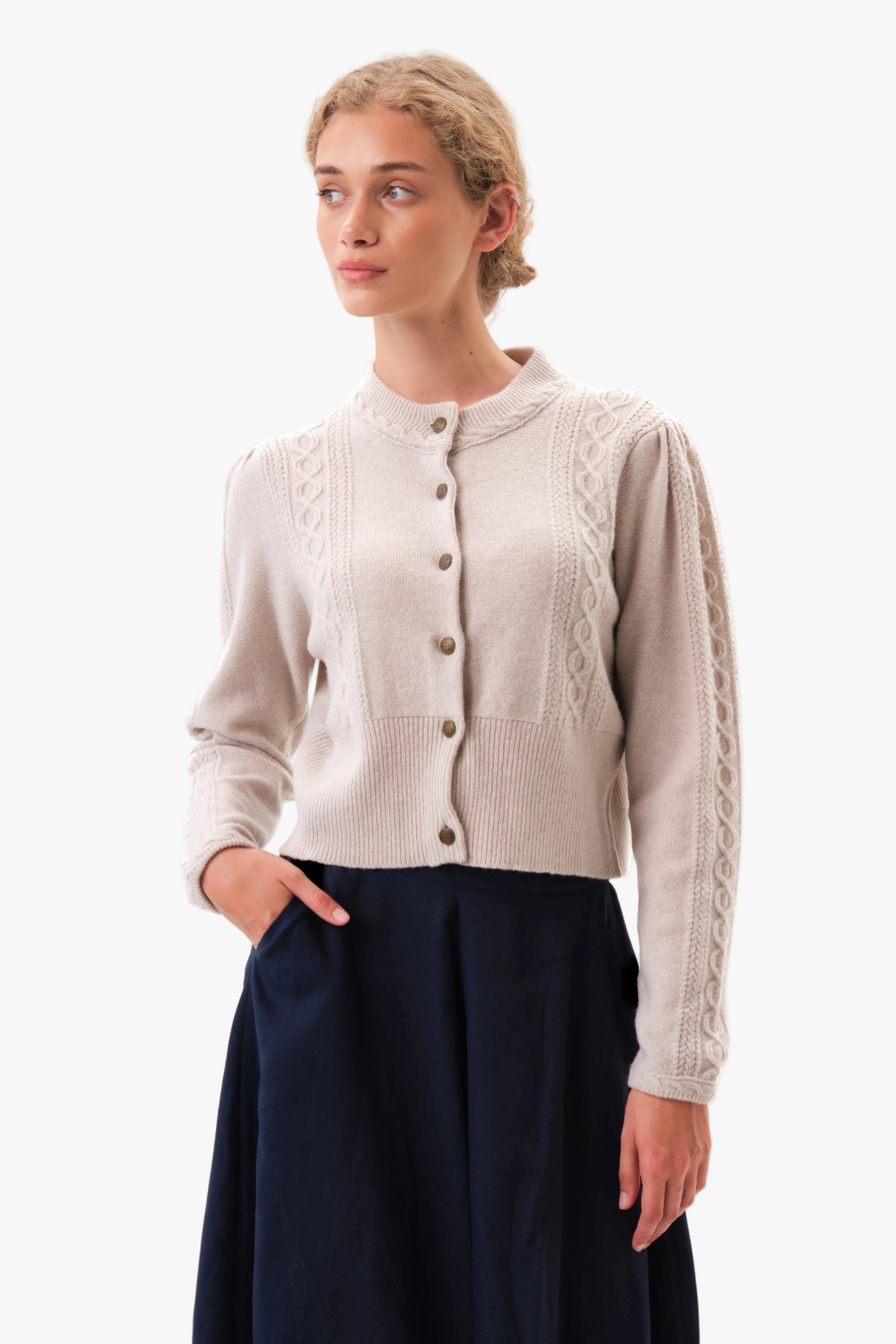Damen Strickcardigan Coralie-Strick & Pullover-Felicitas-OUTLET-XS-ivory-ARCHIVIST-ARCHIVE-SALE