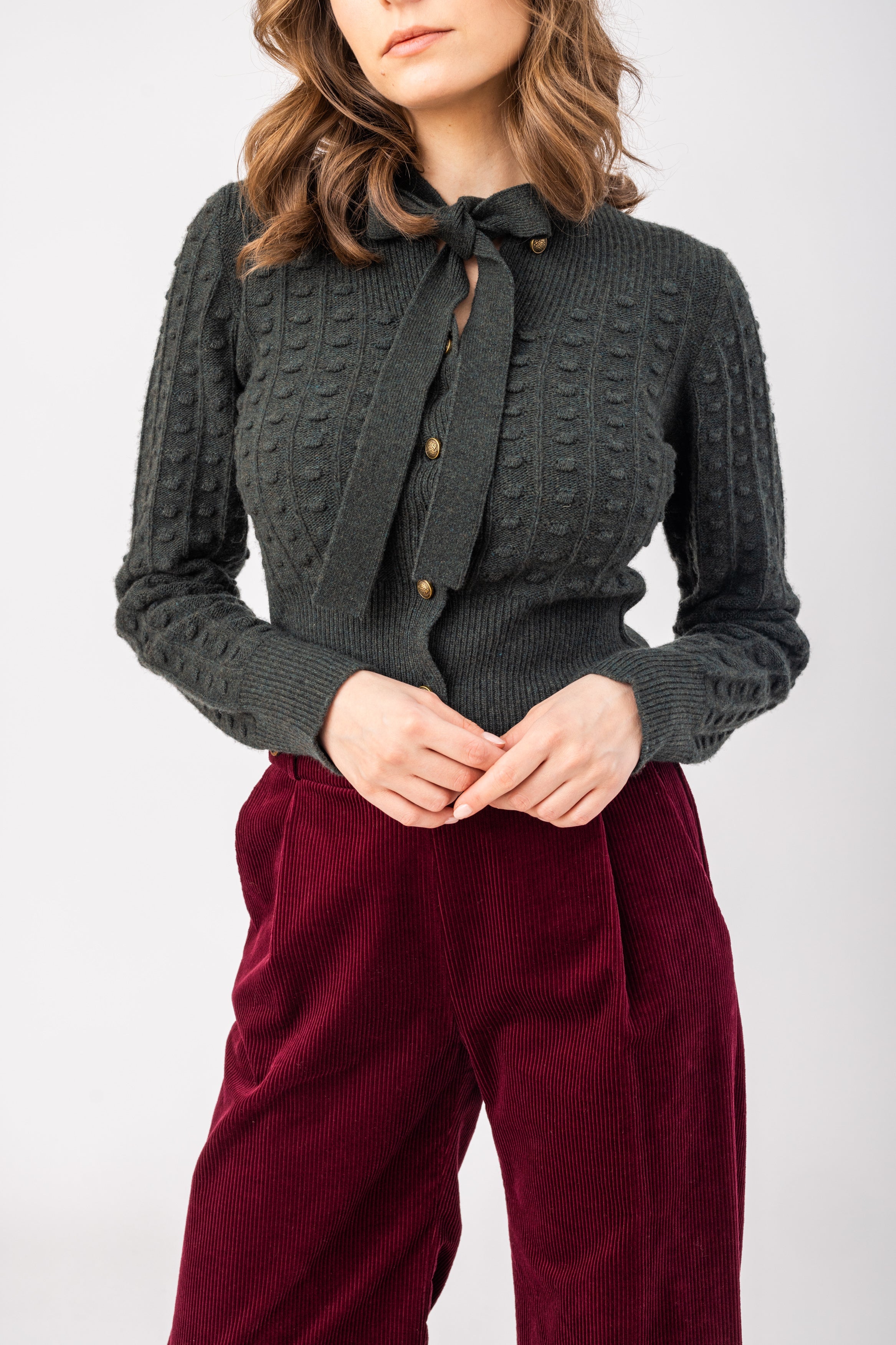 Damen Strick Cardigan Cordula-Strick & Pullover-Felicitas-OUTLET-XS-kombucha-ARCHIVIST-ARCHIVE-SALE