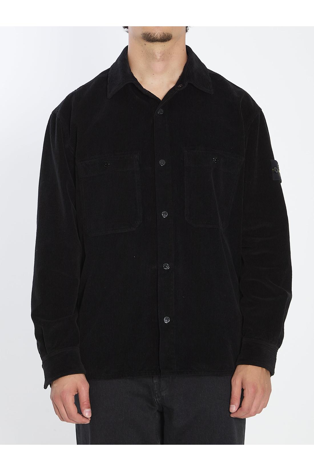 Stone Island-OUTLET-SALE-Corduroy overshirt-ARCHIVIST
