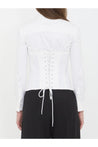 Balenciaga-OUTLET-SALE-Corsedet shirt in stretch poplin-ARCHIVIST