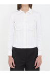 Balenciaga-OUTLET-SALE-Corsedet shirt in stretch poplin-ARCHIVIST