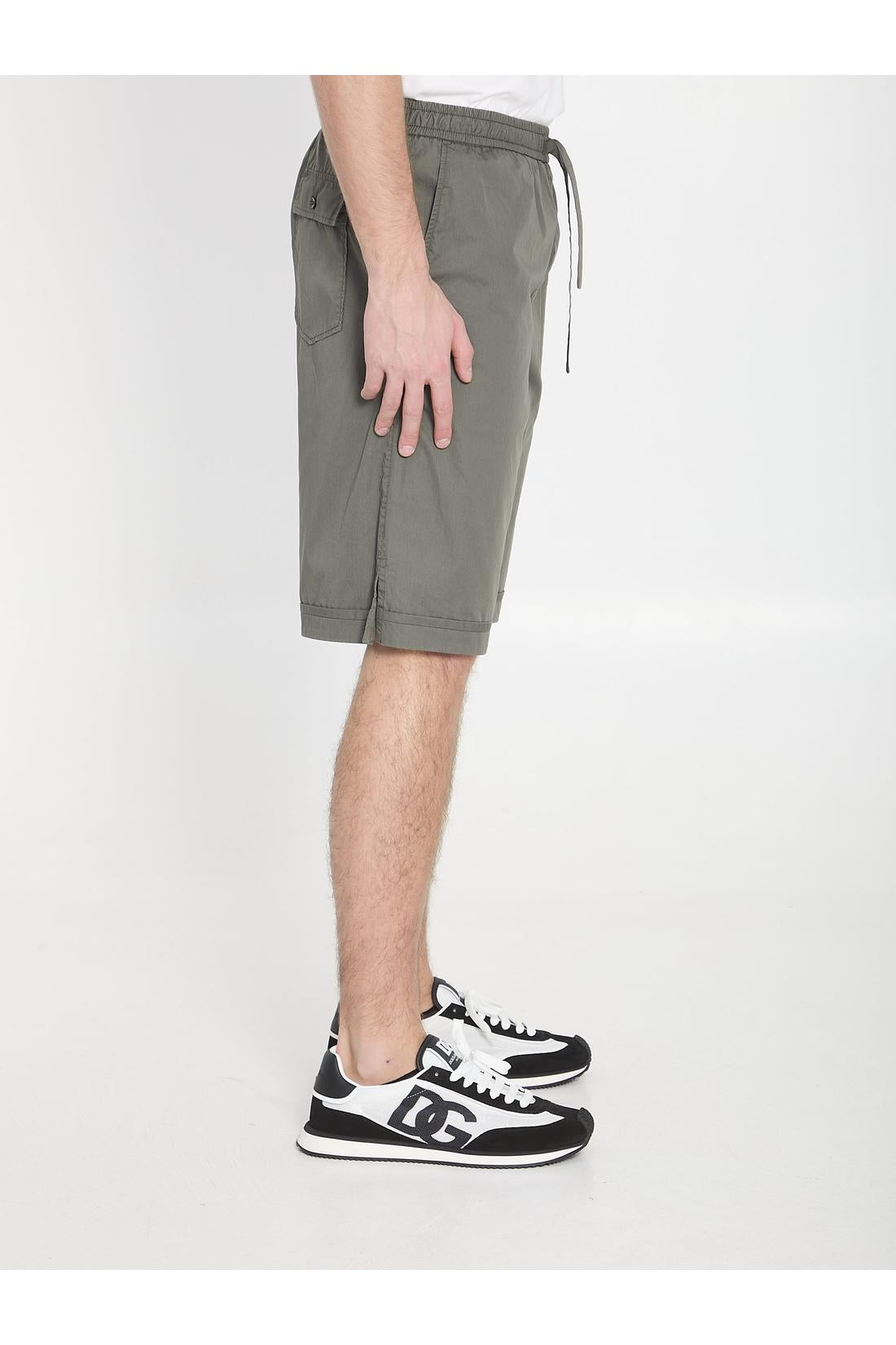 Dolce & Gabbana-OUTLET-SALE-Cotton Bermuda shorts-ARCHIVIST