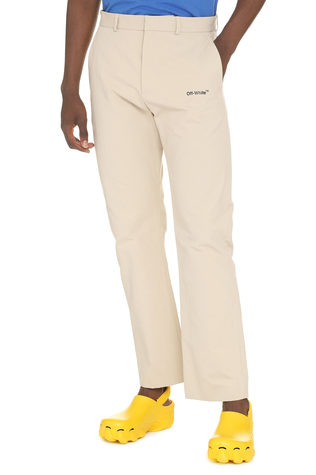 Off-White-OUTLET-SALE-Cotton Chino trousers-ARCHIVIST