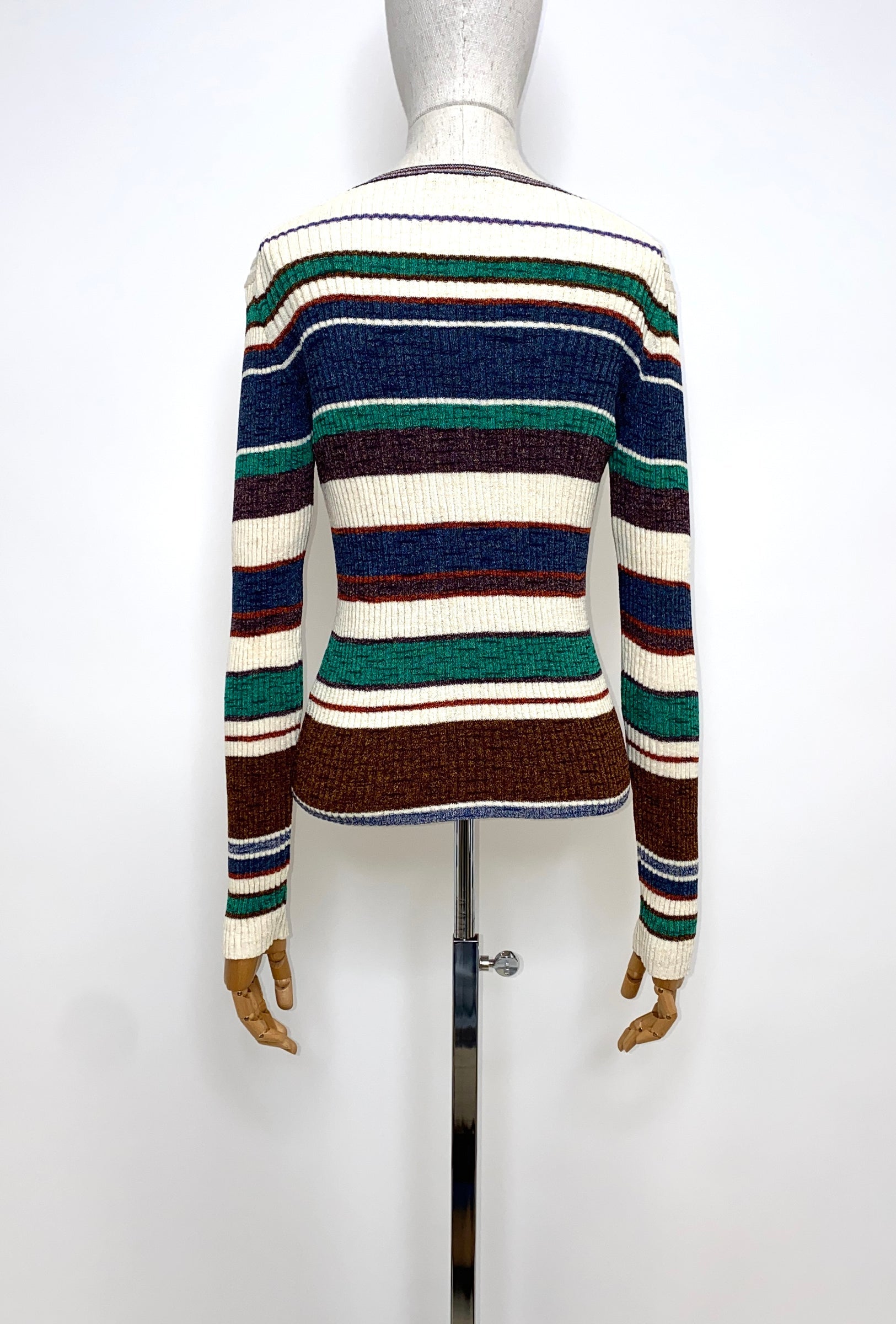 Odeeh-Cotton Linen Crepe Cardigan, Heather Blue-Strick & Pullover-Black-Deal-Outlet-by-ARCHIVIST