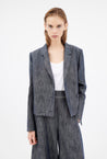 Odeeh-Cotton Linen Denim Jacke, Indigo-Jacken & Mäntel-Black-Deal-Outlet-by-ARCHIVIST