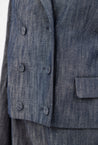 Odeeh-Cotton Linen Denim Jacke, Indigo-Jacken & Mäntel-Black-Deal-Outlet-by-ARCHIVIST