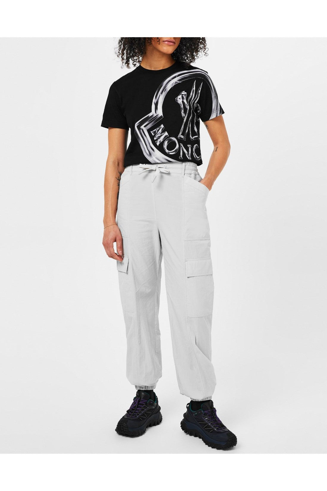 Moncler-OUTLET-SALE-Cotton Logo Cargo Trousers-ARCHIVIST