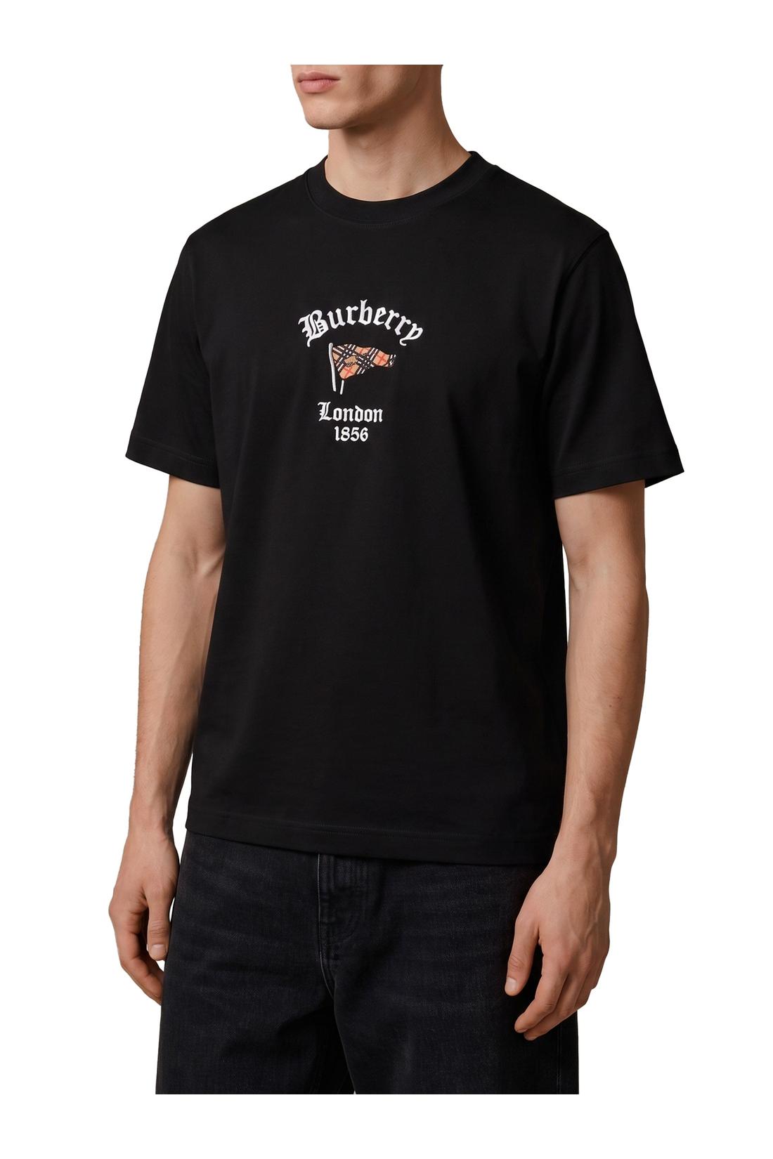 Burberry-OUTLET-SALE-Cotton T-shirt with Check flag-ARCHIVIST