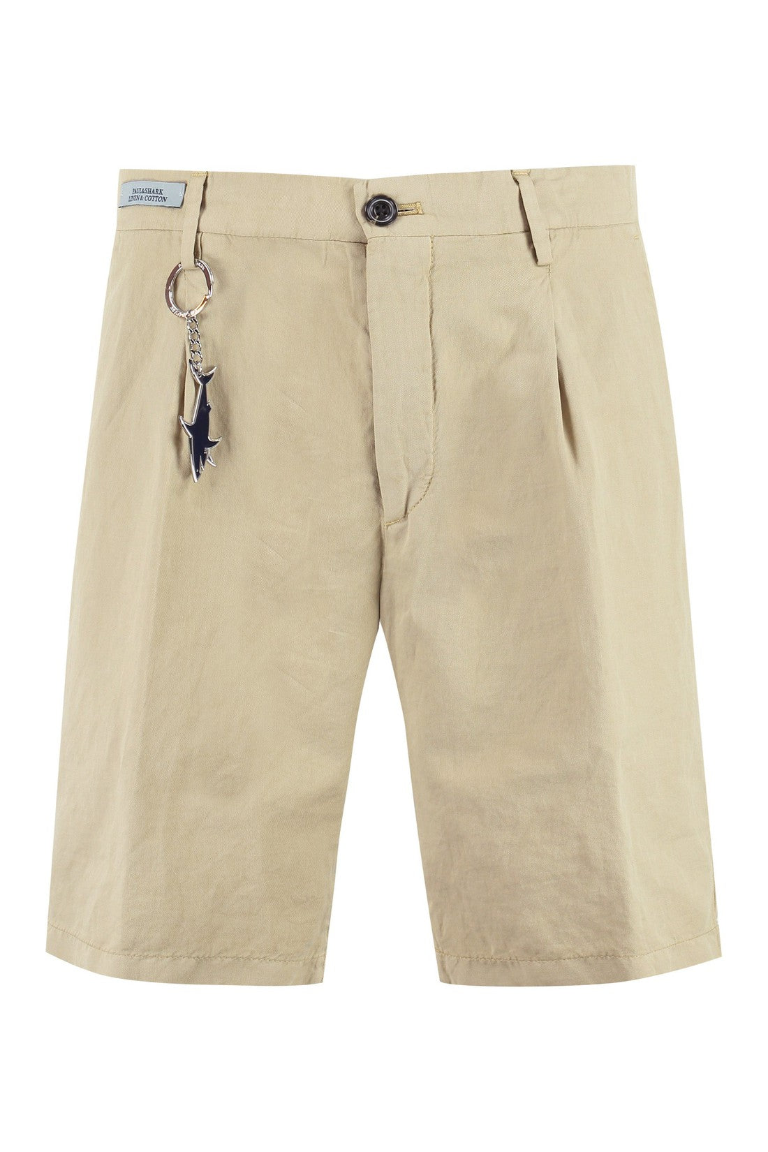 Piralo-OUTLET-SALE-Cotton and linen bermuda-shorts-ARCHIVIST