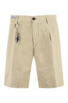 Piralo-OUTLET-SALE-Cotton and linen bermuda-shorts-ARCHIVIST