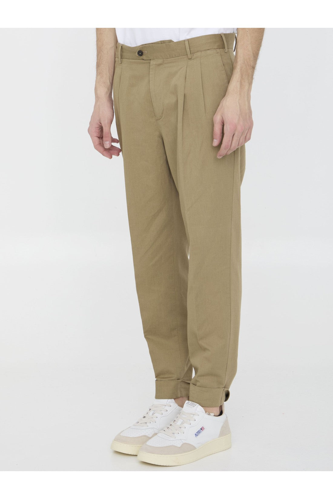 PT TORINO-OUTLET-SALE-Cotton and linen trousers-ARCHIVIST