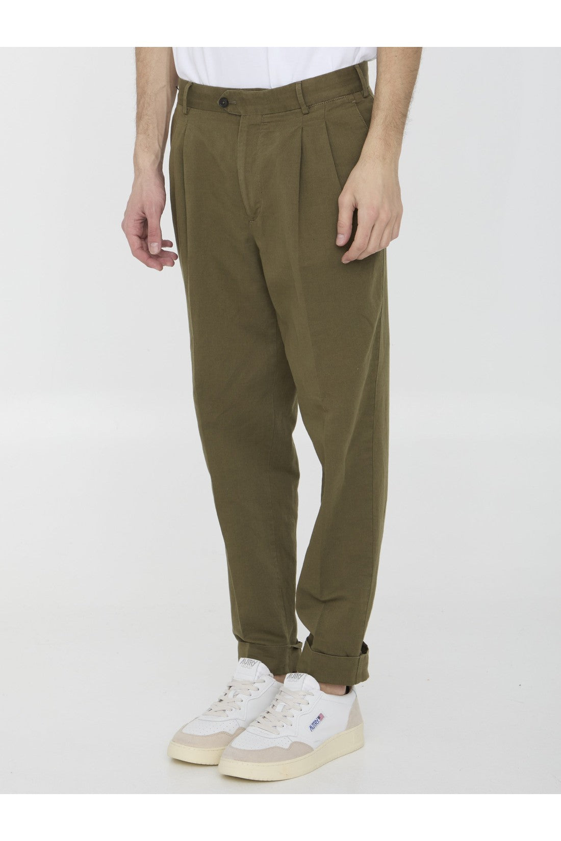 PT TORINO-OUTLET-SALE-Cotton and linen trousers-ARCHIVIST