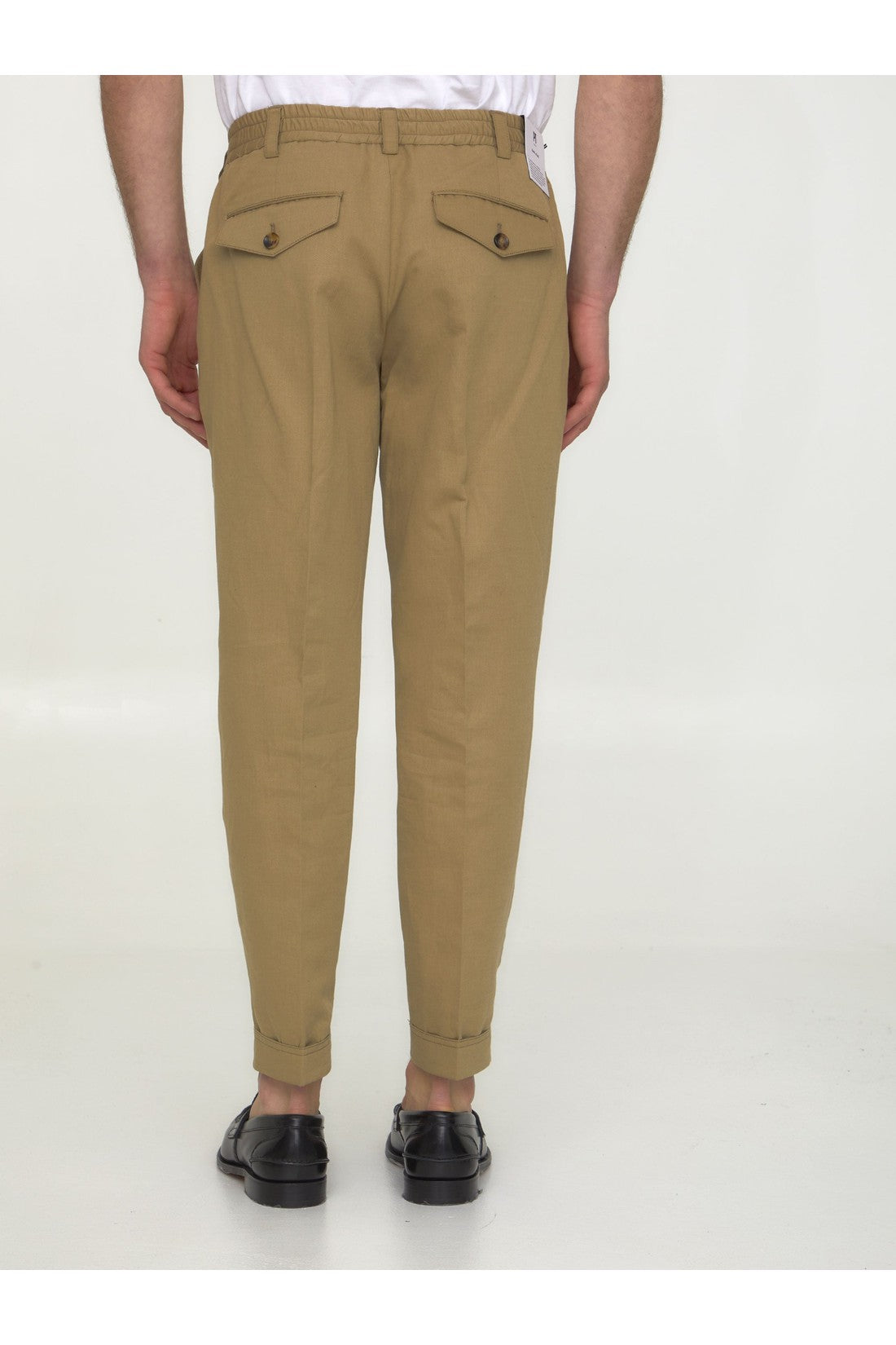 Pt Torino-OUTLET-SALE-Cotton and linen trousers-ARCHIVIST