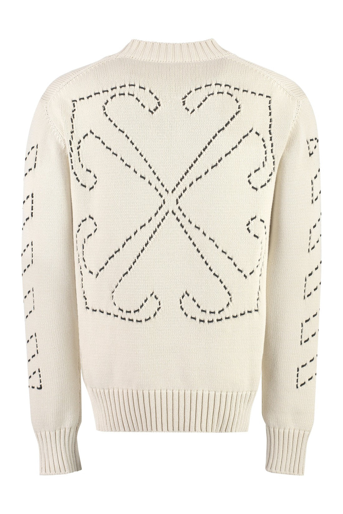Off-White-OUTLET-SALE-Cotton blend crew-neck sweater-ARCHIVIST