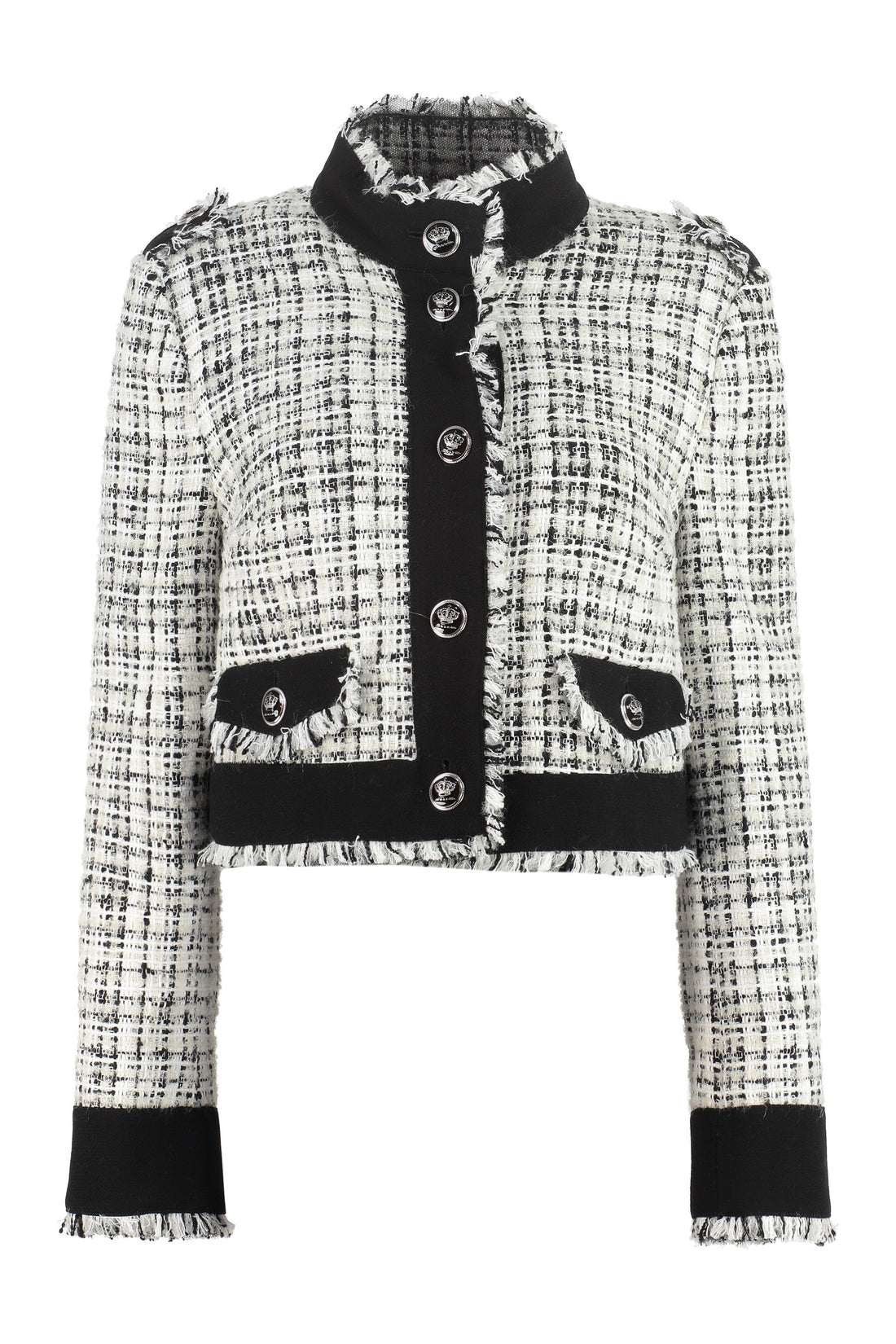 Dolce & Gabbana-OUTLET-SALE-Cotton blend tweed jacket-ARCHIVIST