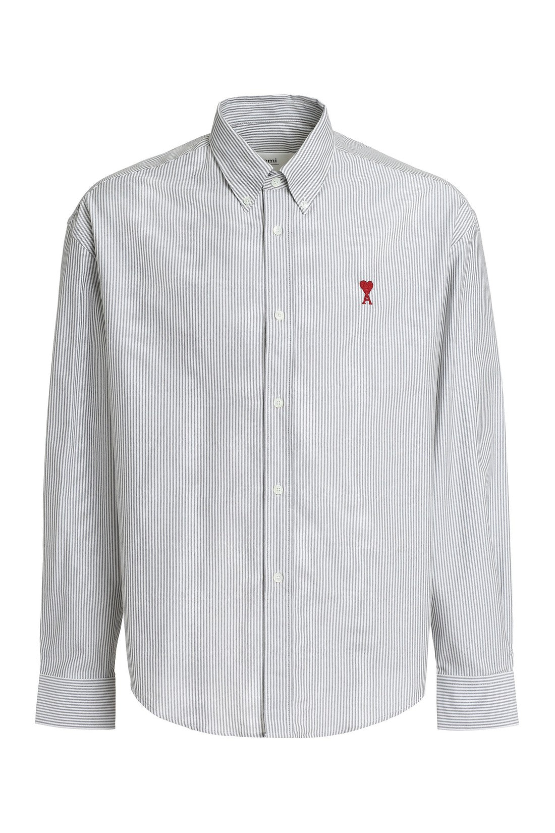 AMI PARIS-OUTLET-SALE-Cotton button-down shirt-ARCHIVIST