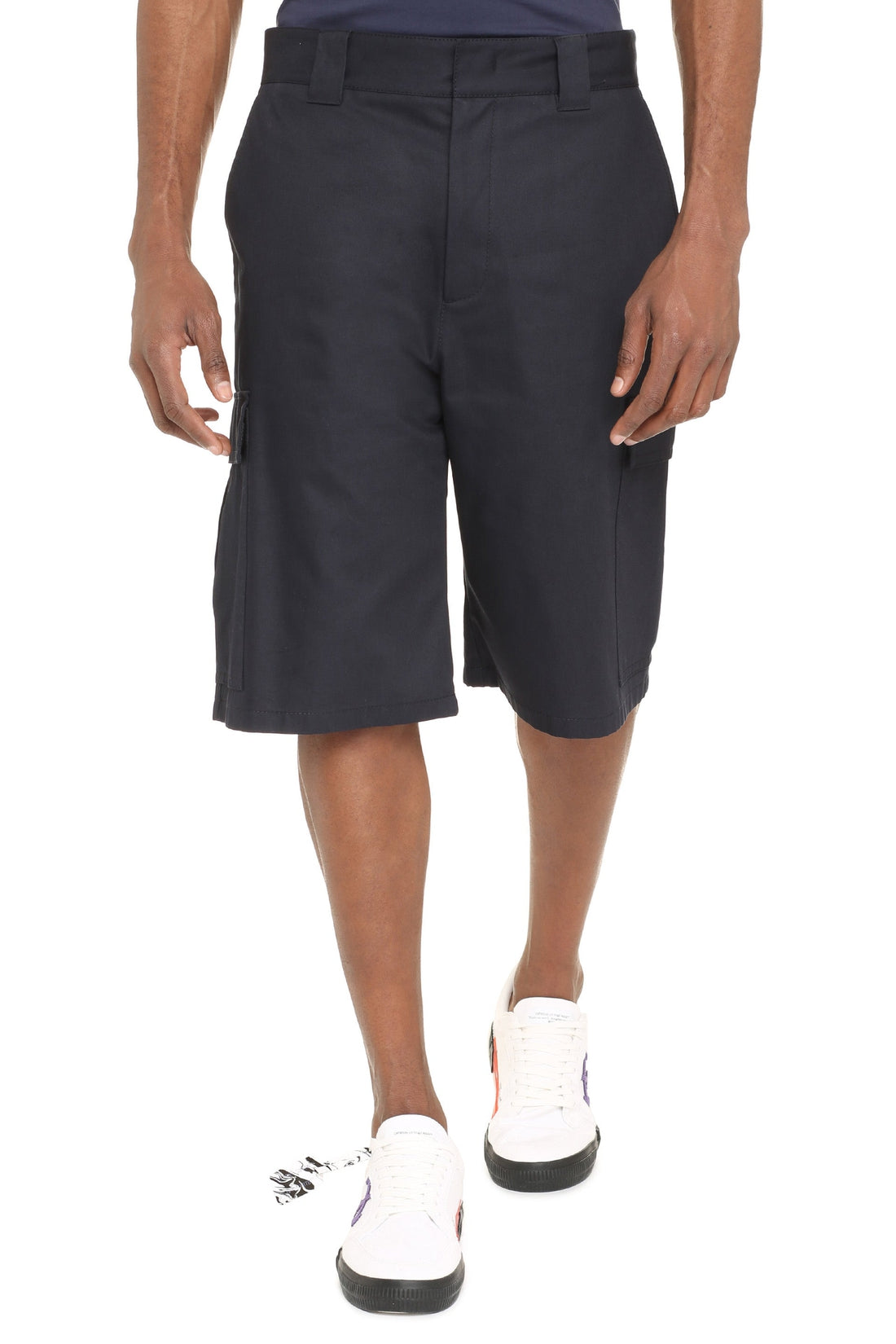 MSGM-OUTLET-SALE-Cotton cargo bermuda shorts-ARCHIVIST