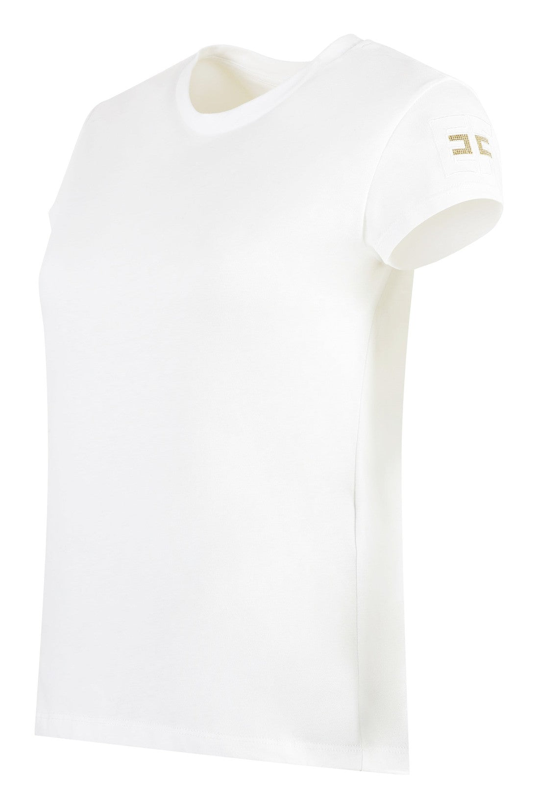 Elisabetta Franchi-OUTLET-SALE-Cotton crew-neck T-shirt-ARCHIVIST