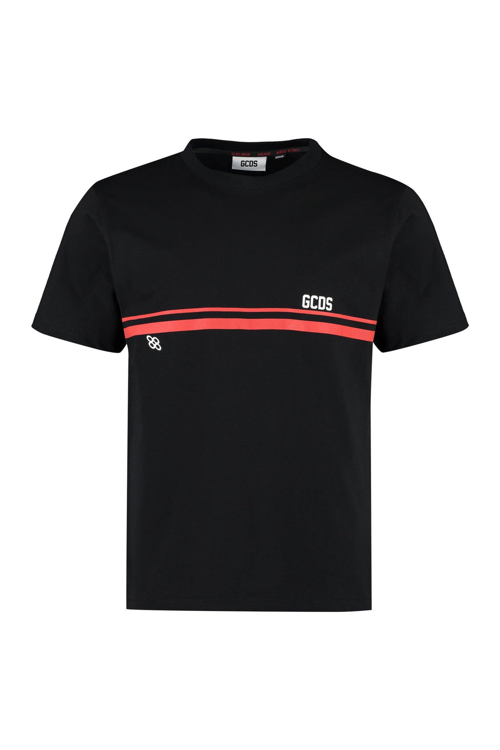 GCDS-OUTLET-SALE-Cotton crew-neck T-shirt-ARCHIVIST