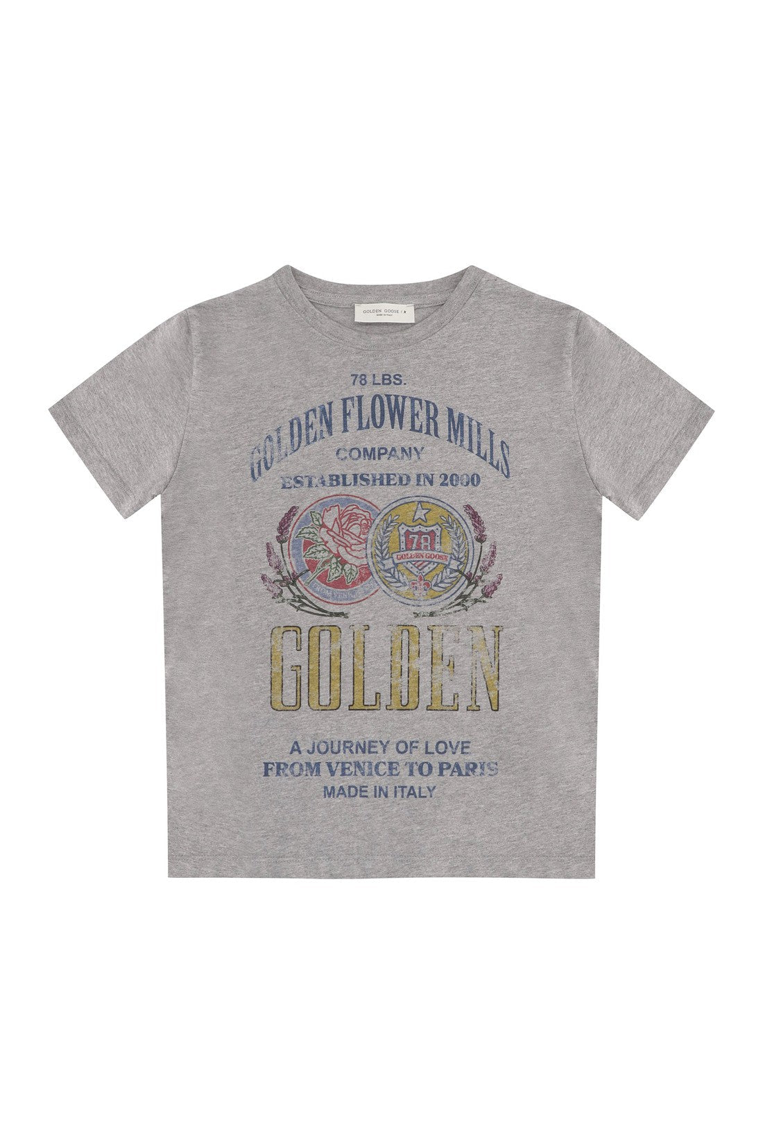 Golden Goose Kids-OUTLET-SALE-Cotton crew-neck T-shirt-ARCHIVIST