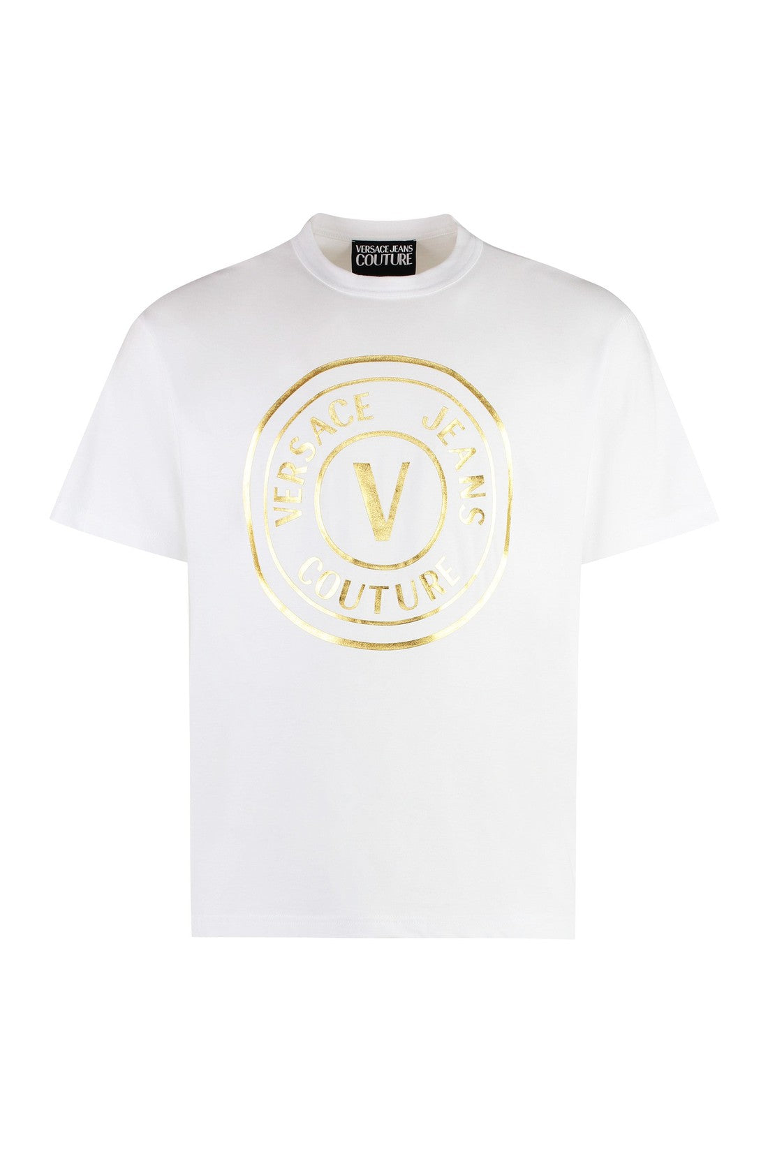 Versace Jeans Couture-OUTLET-SALE-Cotton crew-neck T-shirt-ARCHIVIST