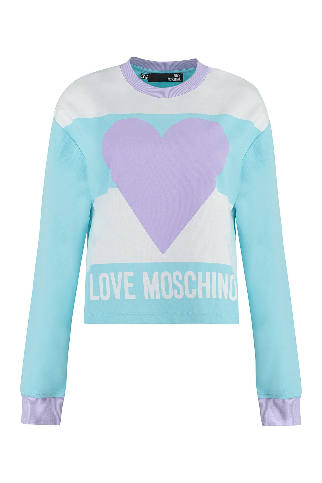Love Moschino-OUTLET-SALE-Cotton crew-neck sweatshirt-ARCHIVIST