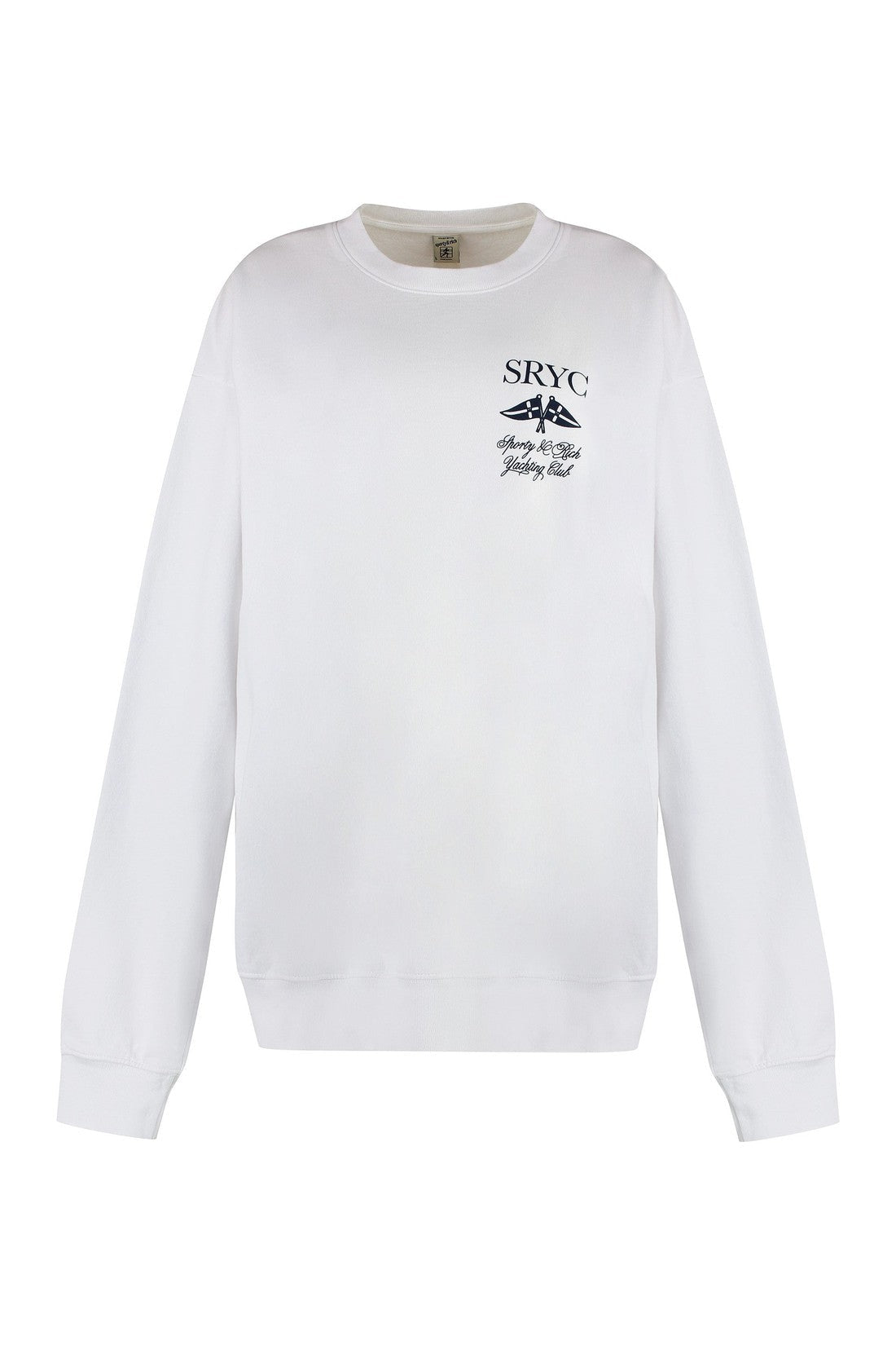 Sporty & Rich-OUTLET-SALE-Cotton crew-neck sweatshirt-ARCHIVIST