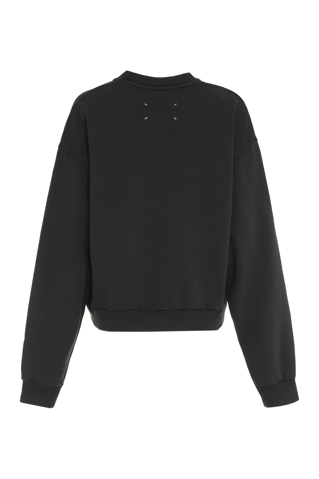 Maison Margiela-OUTLET-SALE-Cotton crew-neck sweatshirt with logo-ARCHIVIST