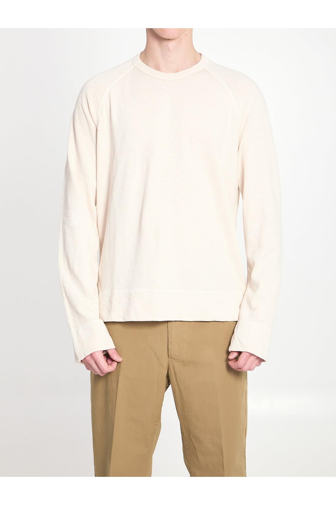 Cotton crewneck sweatshirt-Shirts-James perse-01-WEISS-ARCHIVIST