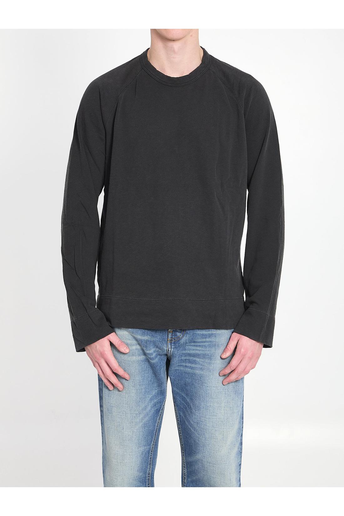 Cotton crewneck sweatshirt-Shirts-James perse-02-SCHWARZ-ARCHIVIST