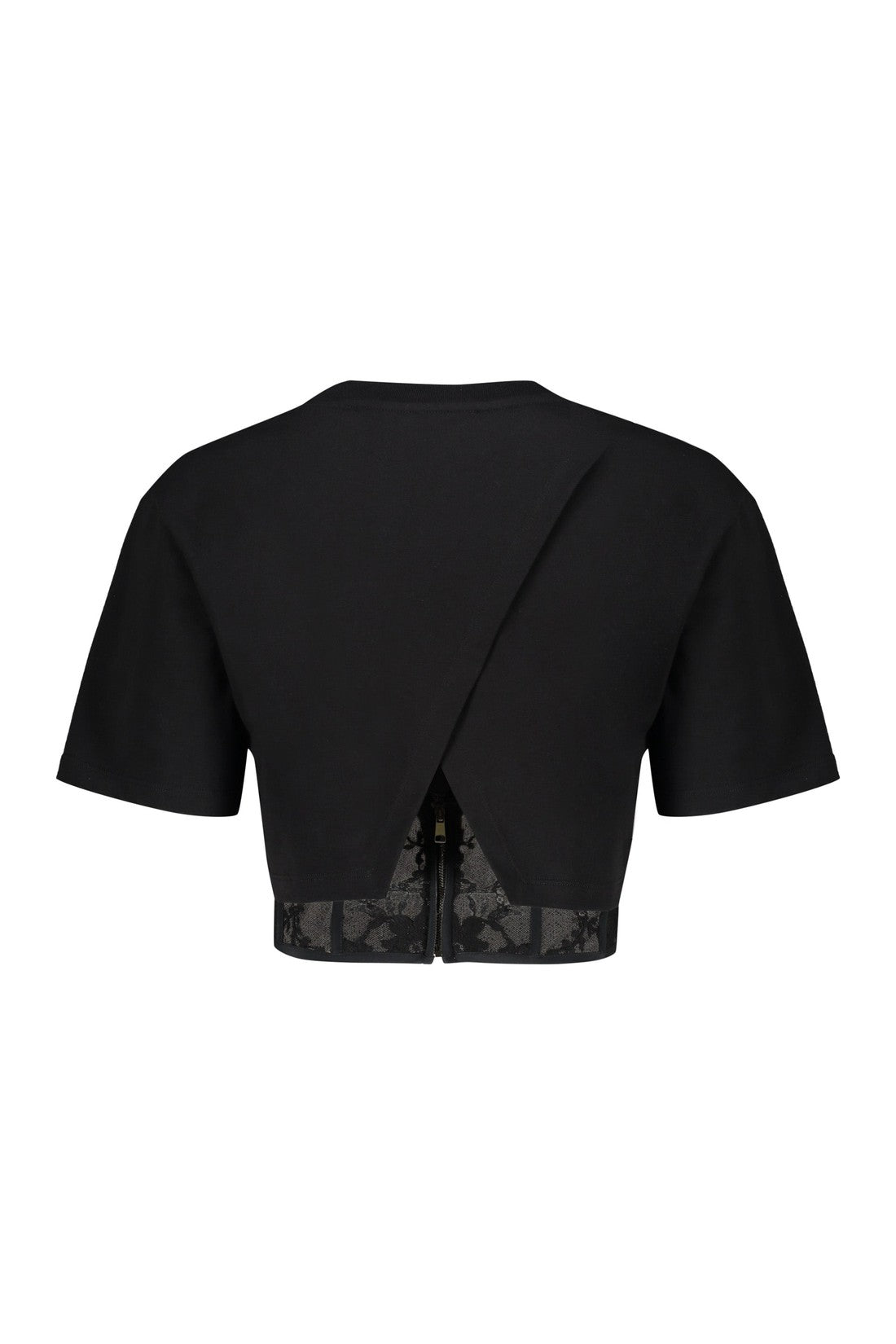 Alexander McQueen-OUTLET-SALE-Cotton crop-top-ARCHIVIST