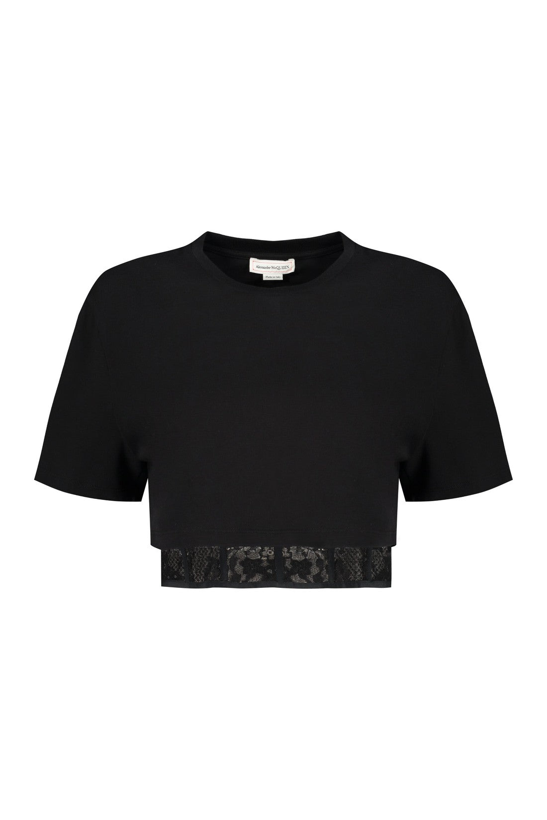 Alexander McQueen-OUTLET-SALE-Cotton crop-top-ARCHIVIST